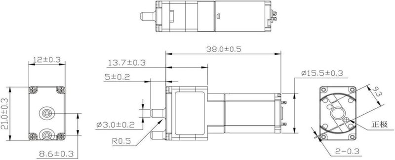 CONQUERALL DC 5V double hole pumping oxygen pumps 030 mini diaphragm air pump for breast pump, massager - Image 3